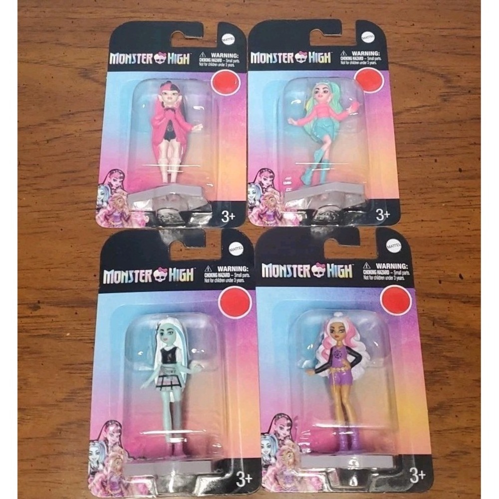 Monster High Cake Topper Set of 4 Factory Sealed Brand New Mattel NIP MOC